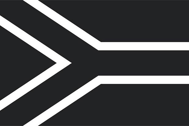 black and white SA flag