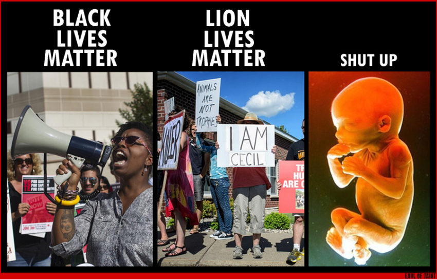 Graphic depicting some lives matter
